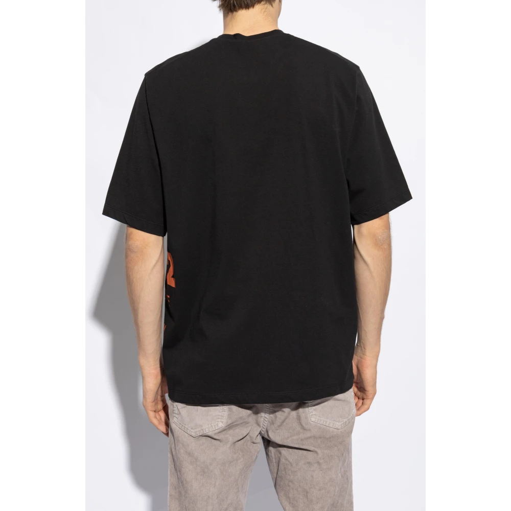 Dsquared2 T-shirt met logo Black Heren