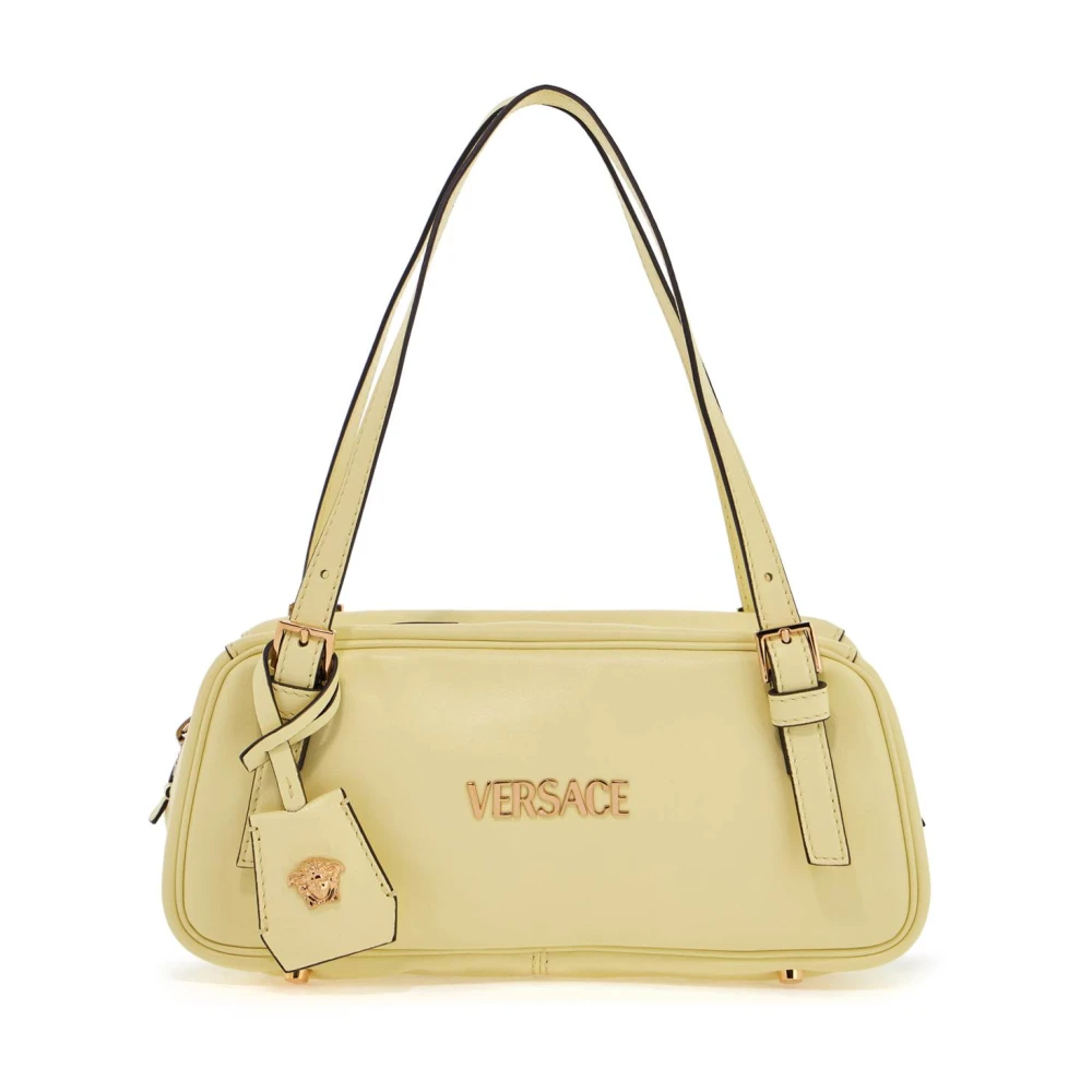 Versace Nappa Leren Bowlen Tas Yellow Dames