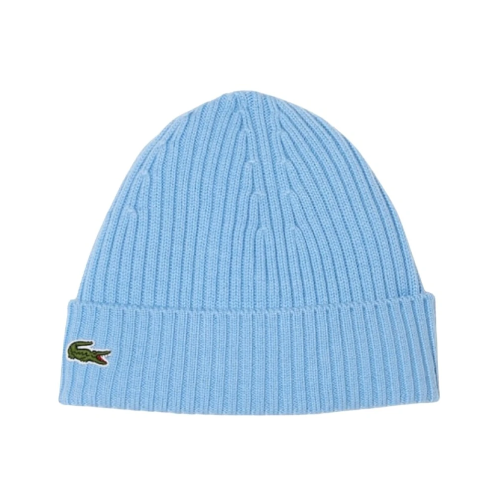 Lacoste Blauwe Gebreide Muts Blue Heren