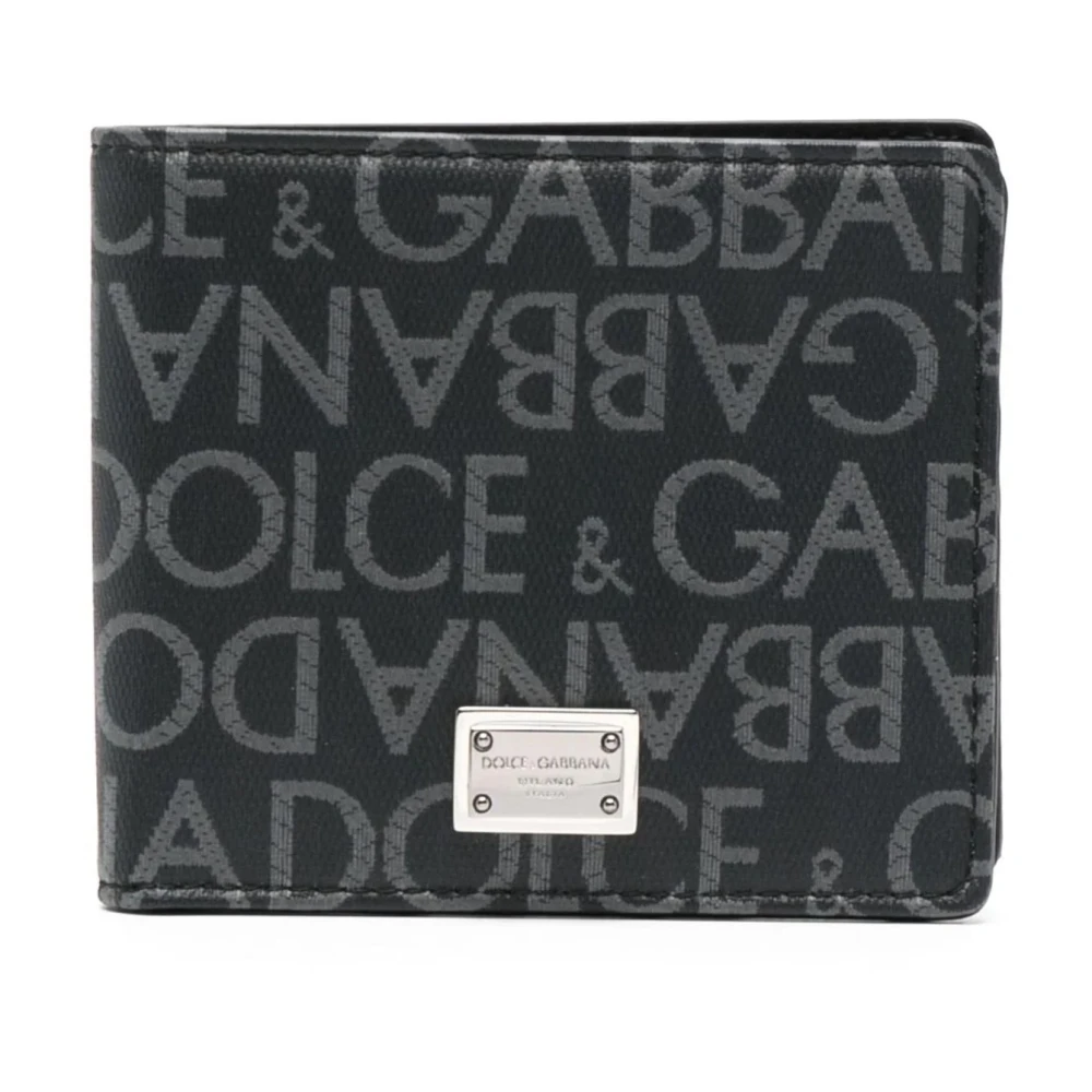 Dolce & Gabbana Zwarte Portemonnees voor Mannen Black Heren