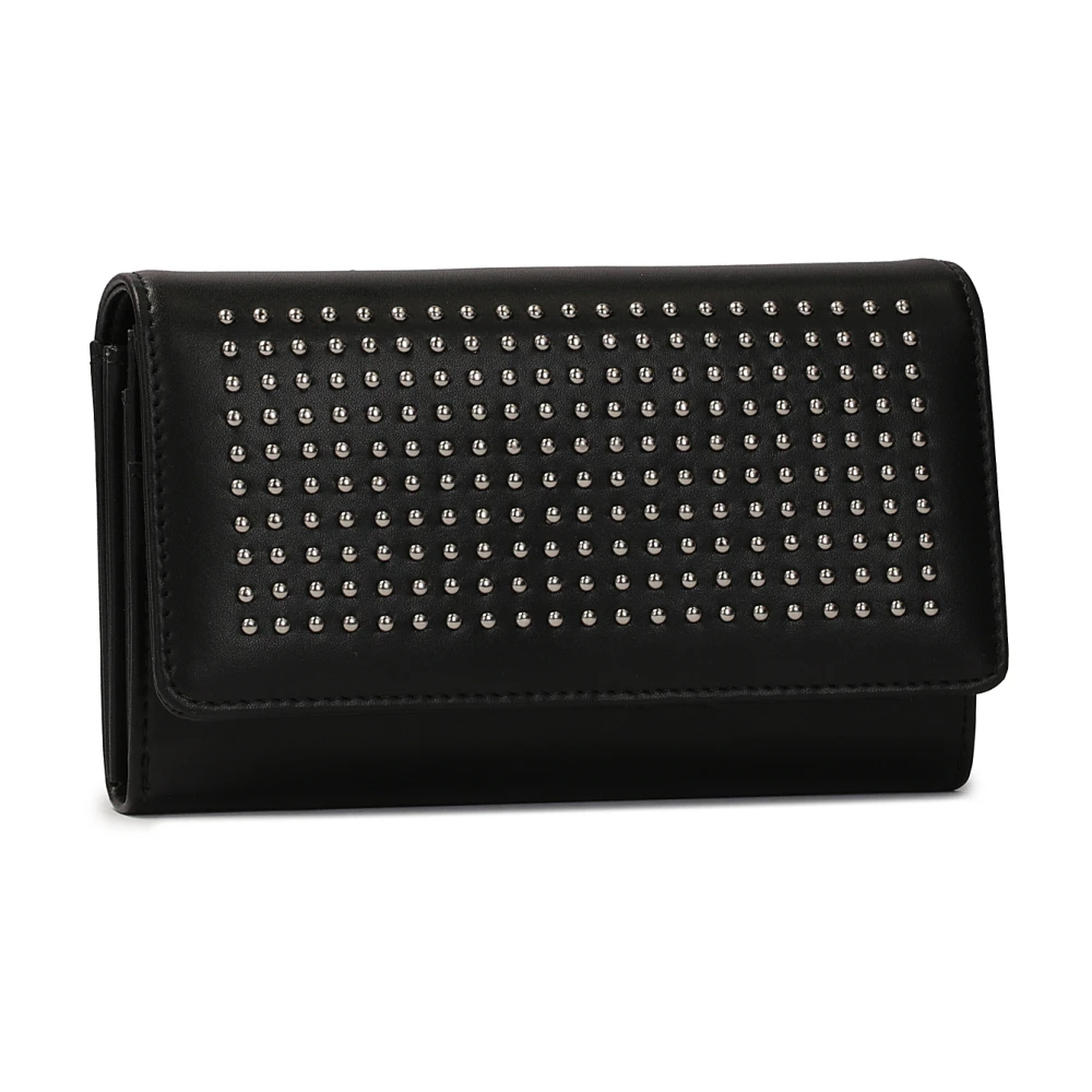 Kazar Middelgrote zwarte portemonnee met studs aan de voorkant Multicolor Dames