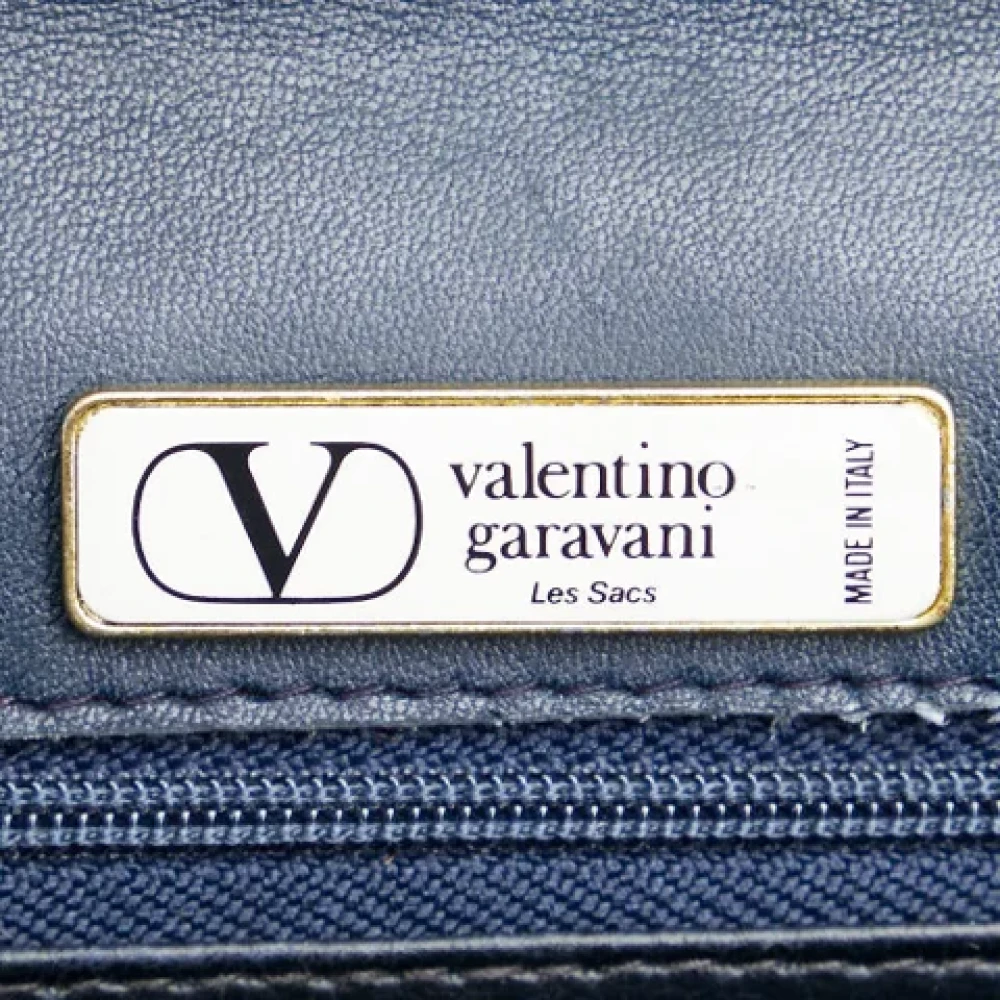 Valentino Vintage Pre-owned Leather shoulder-bags Blue Dames