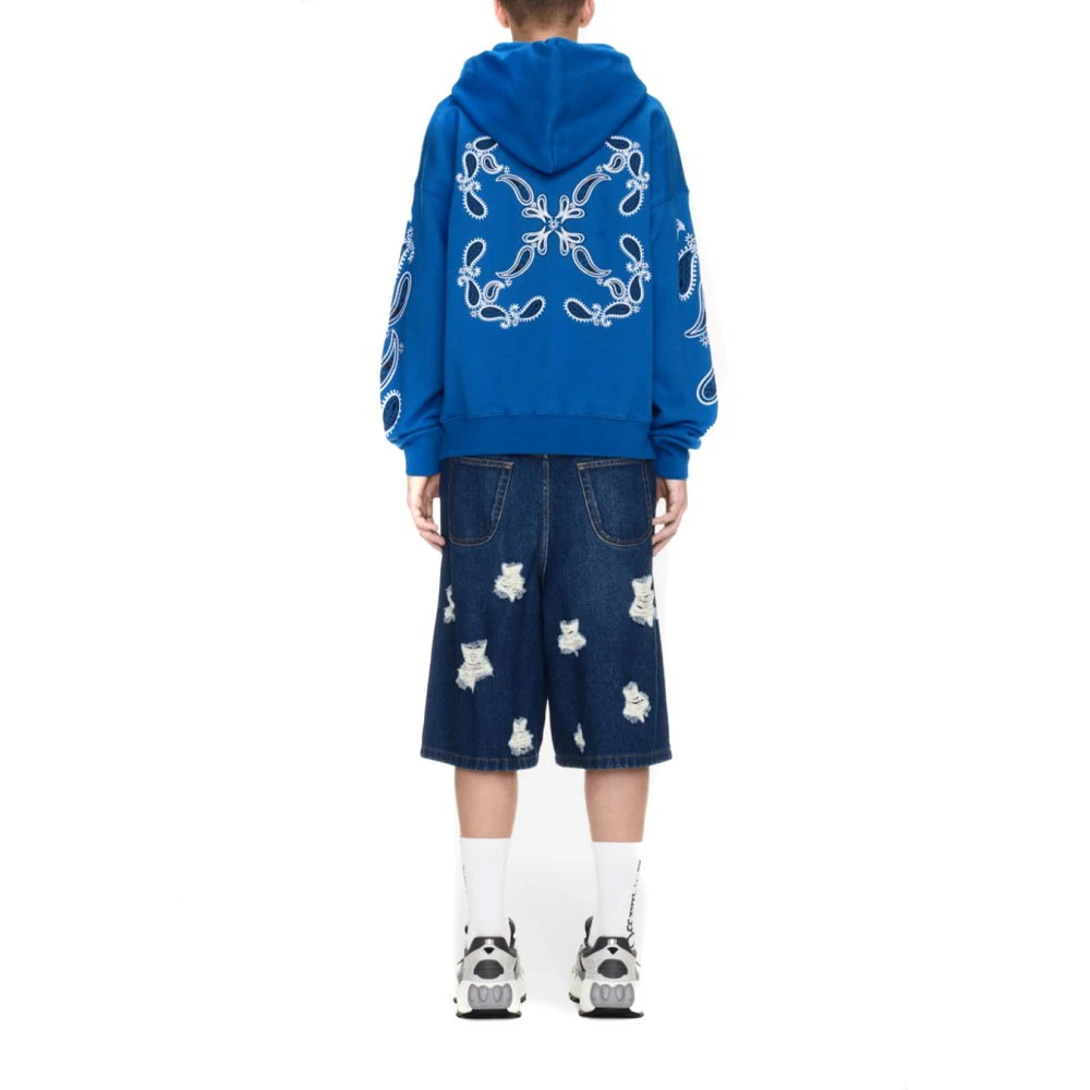 Off White Casual Sweatshirt voor dagelijks gebruik Blue Heren