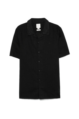 black-camp-collar-short-sleeve-shirt