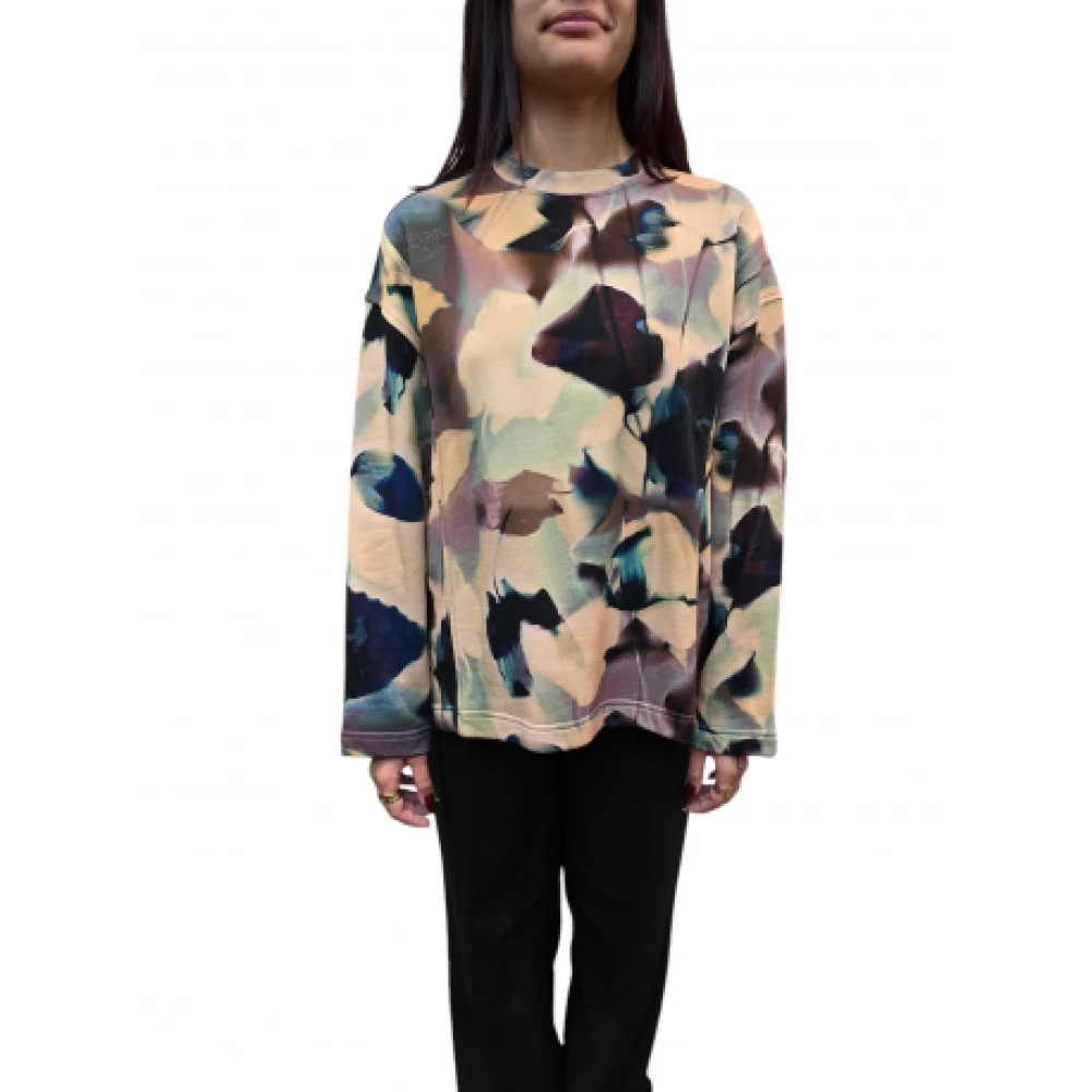 Paul Smith Bloemen Rose Oversized Katoenen Sweatshirt Multicolor Dames