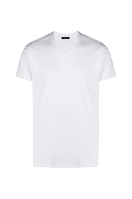 T-shirt med V-ringning och korta ärmar