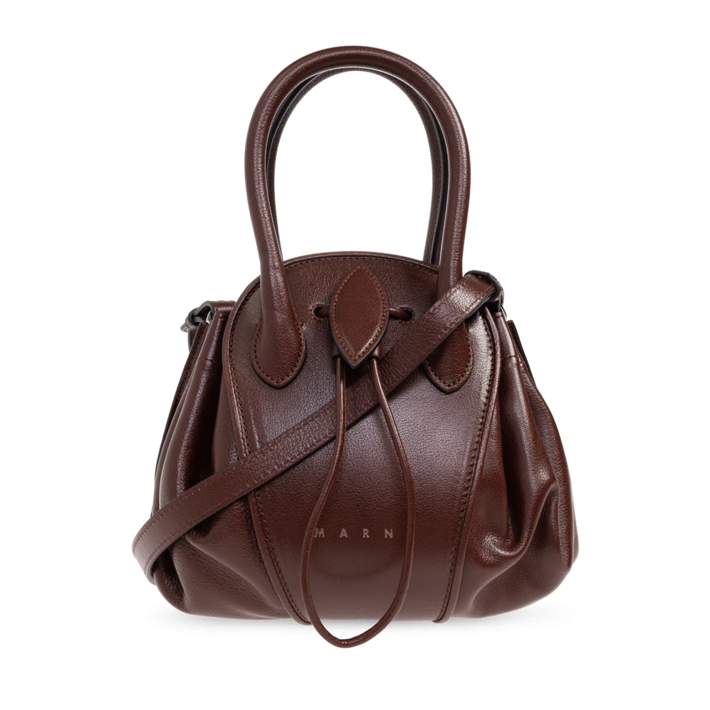 Marni Donna Rosso - Borsa A Spalla Con Logo - Bags - One Size