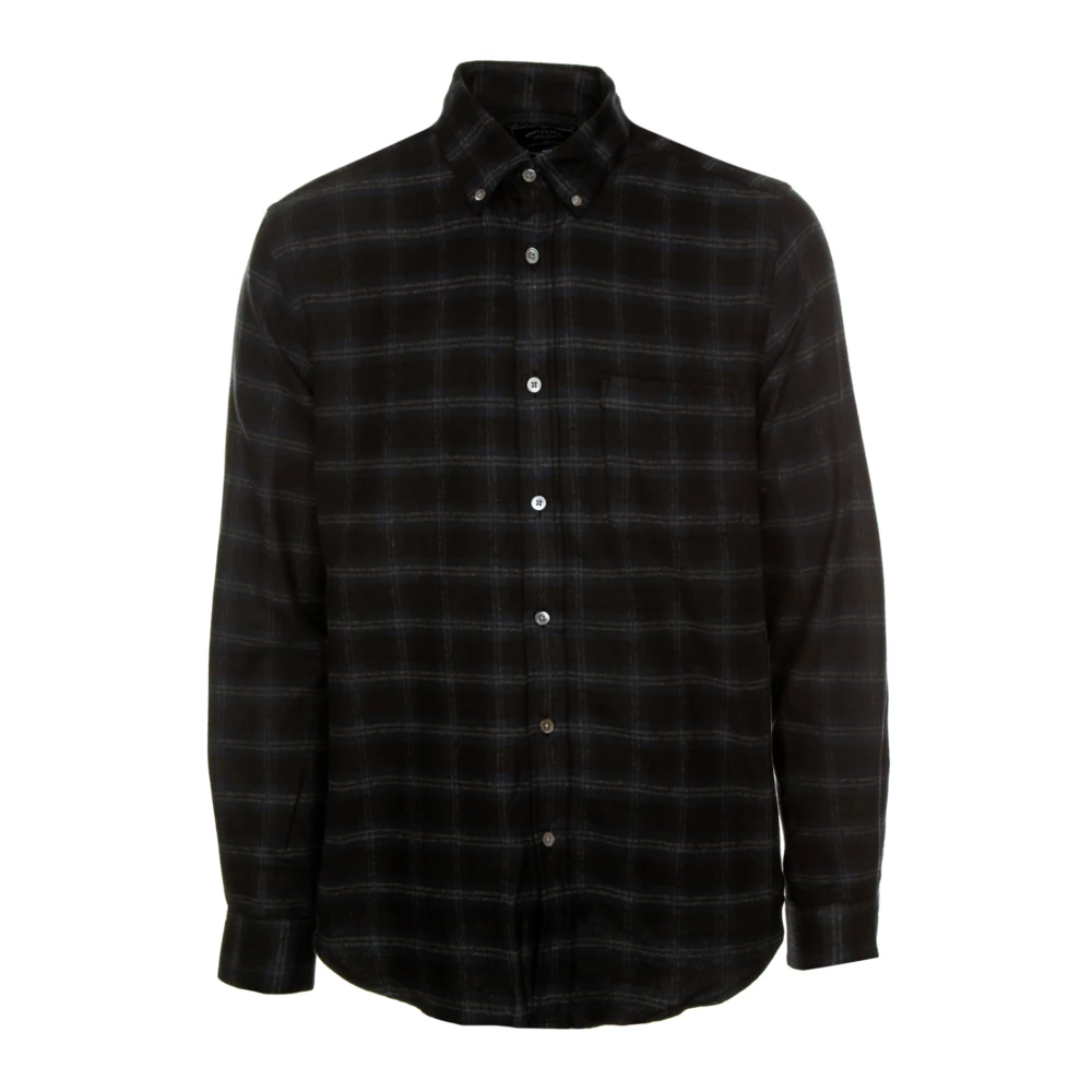 Portuguese Flannel Flanellen Hemd Chachal Abstract Ruit Black Heren
