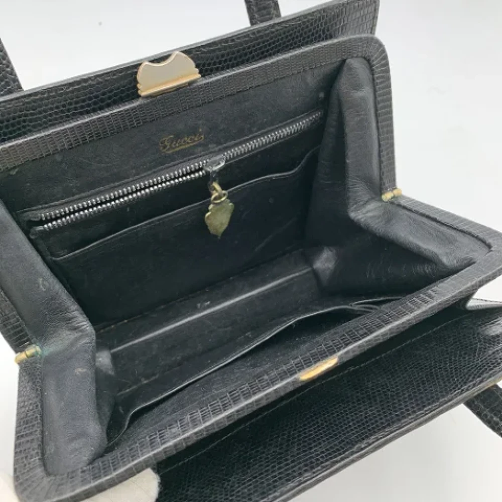 Gucci Vintage Pre-owned Leather handbags Black Dames