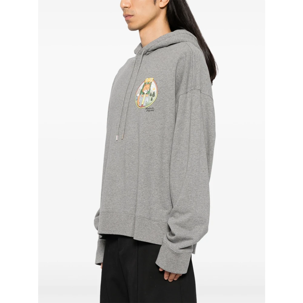 Maison Kitsuné Vos Oversized Hoodie Gray Heren