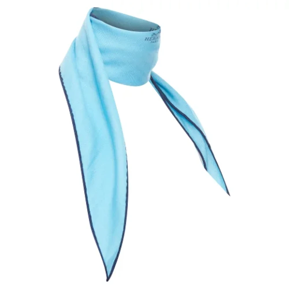 Hermès Vintage Pre-owned Cashmere scarves Blue Dames