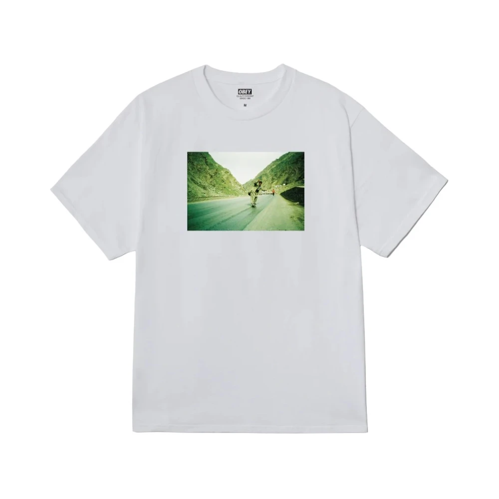 Obey Men's White Crew Neck T-Shirt - T-Shirts - L - Tops