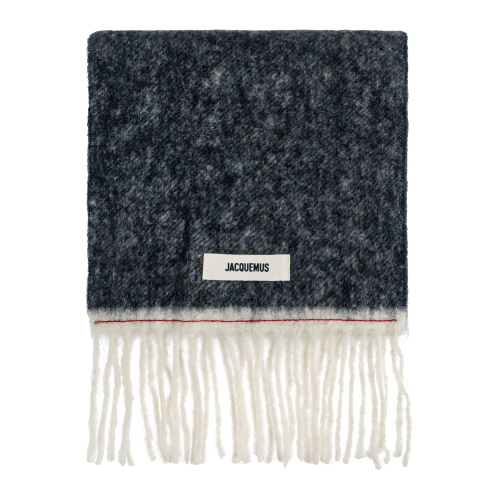 Jacquemus Unisex Gray Winter Scarves, One Size, Carro Scarf