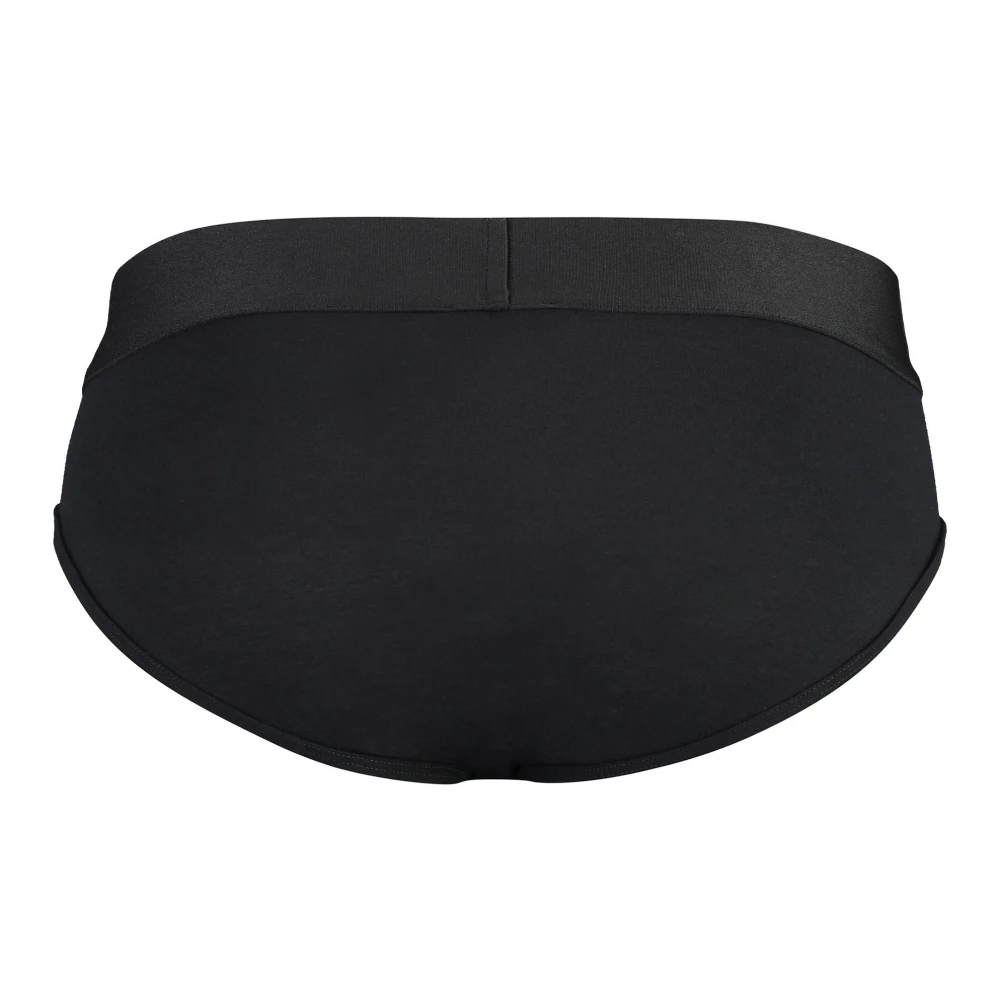 Palm Angels Set van twee katoenen slips met logo-elastische band Black Heren