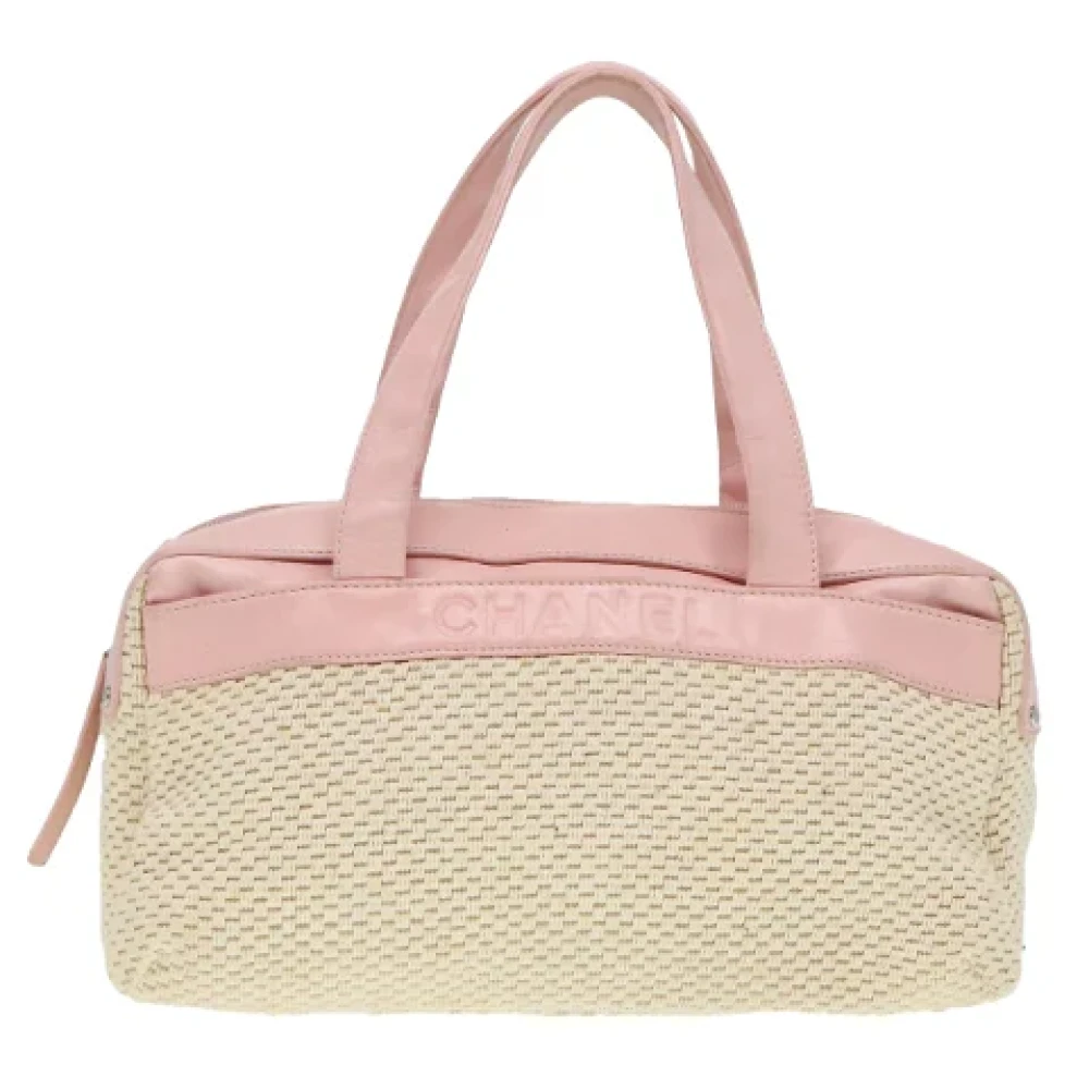 Chanel Vintage Pre-owned Cotton chanel-bags Beige Dames