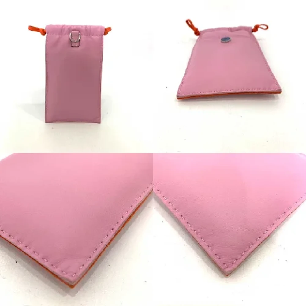 Hermès Vintage Pre-owned Leather handbags Pink Dames