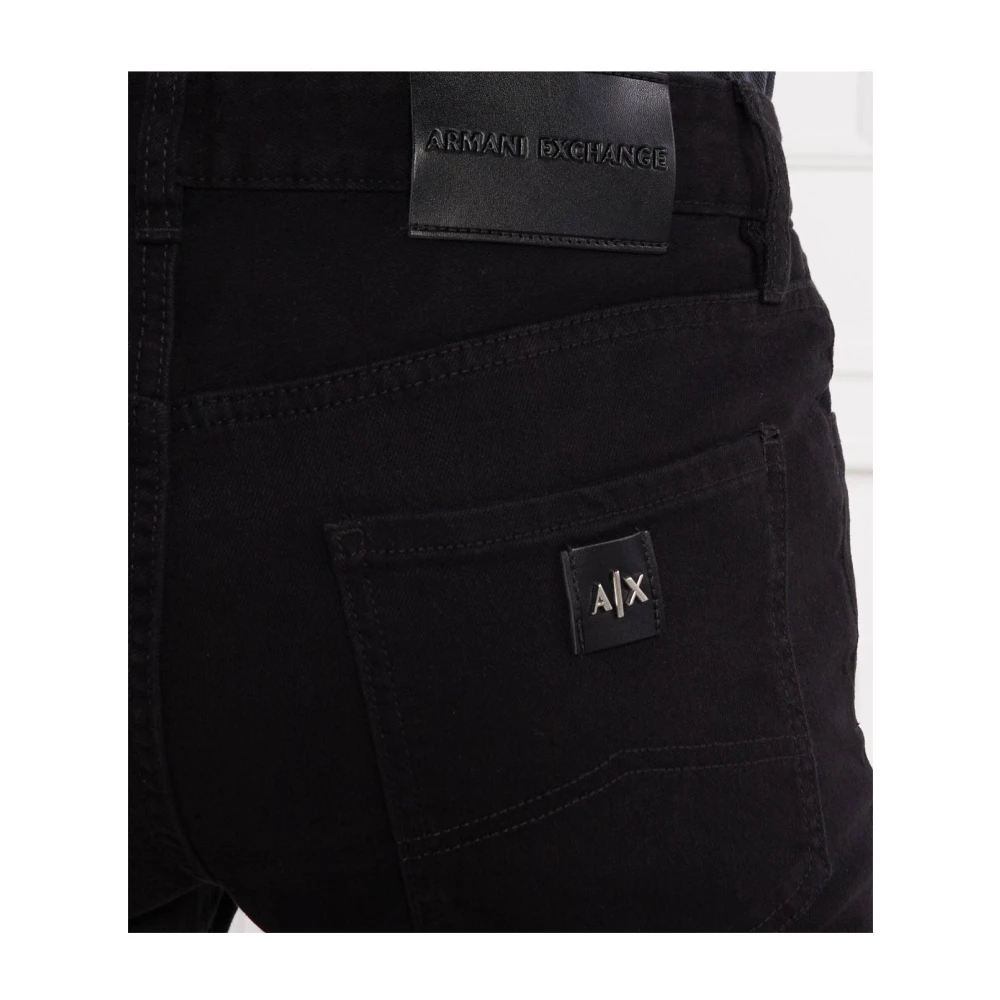 Armani Exchange Zwarte Skinny Stretch Jeans Black Heren