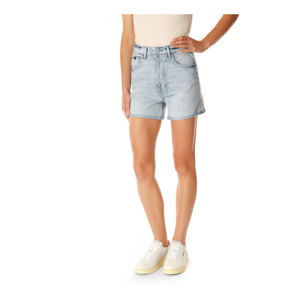 Denham Hoge Taille Denim Shorts Vijf-Pocket Stijl Blue Dames