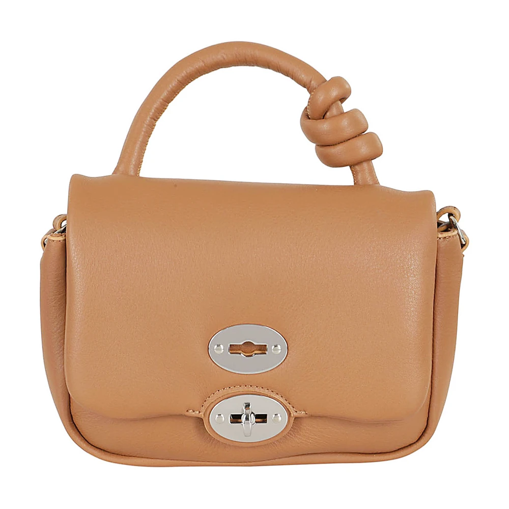 Zanellato Zachte Piuma Knot Schoudertas Brown Dames