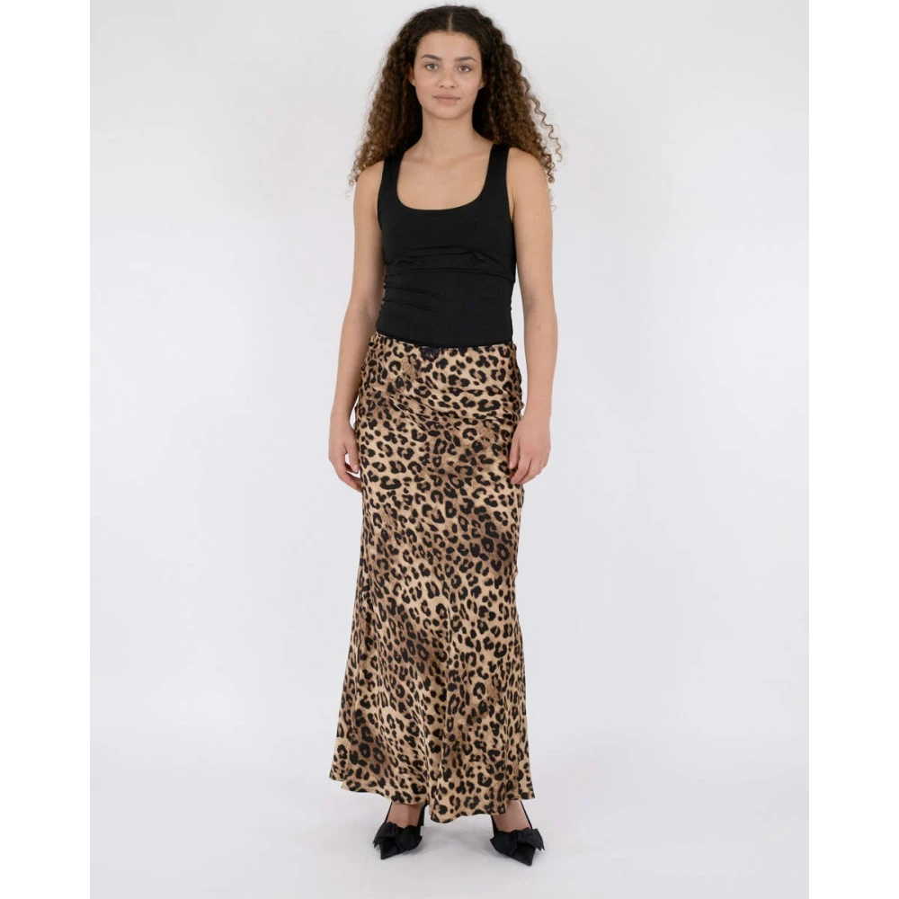 NEO NOIR Luipaardprint Rok Brown Dames