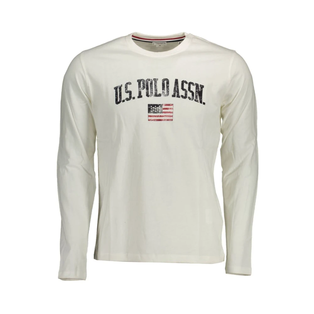 U.S. Polo Assn. Elegant vit bomull långärmad T-shirt White, Herr