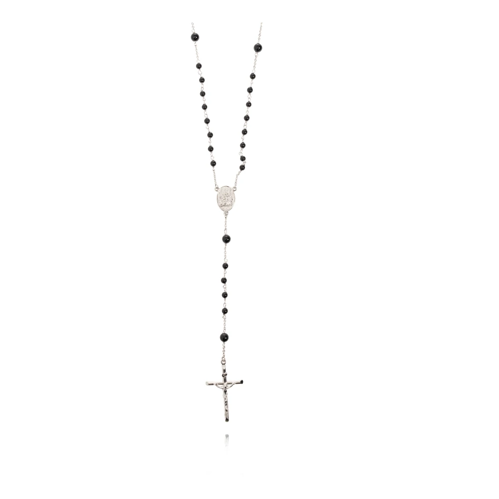 Dolce & Gabbana Mannelijk Grijs Accessoires Heren, One Size, Rozenkrans Ketting