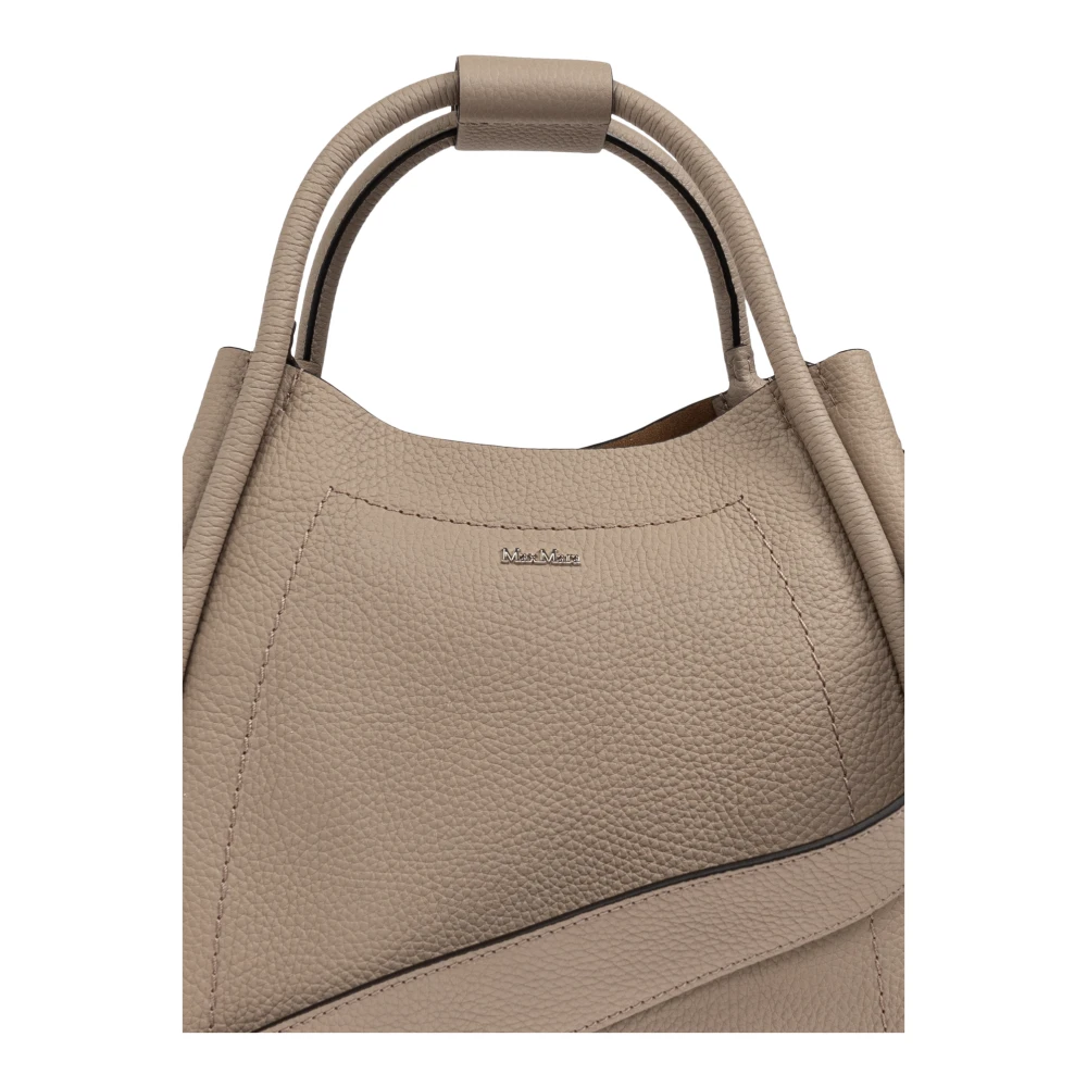 Max Mara Handtas Drummedmarine Beige Dames