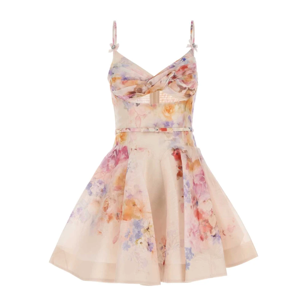 Zimmermann Gedrukte linnenmix Crush mini-jurk Multicolor Dames