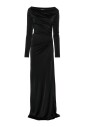 robe-noire-a-col-drape-cowl