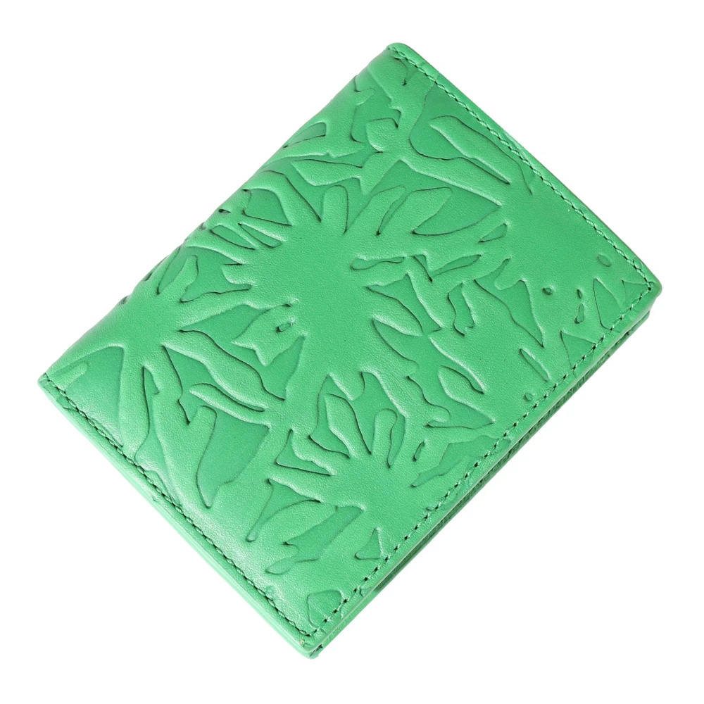 Comme des Garçons Geëmbosseerde Bos Kaarthouder Green Unisex