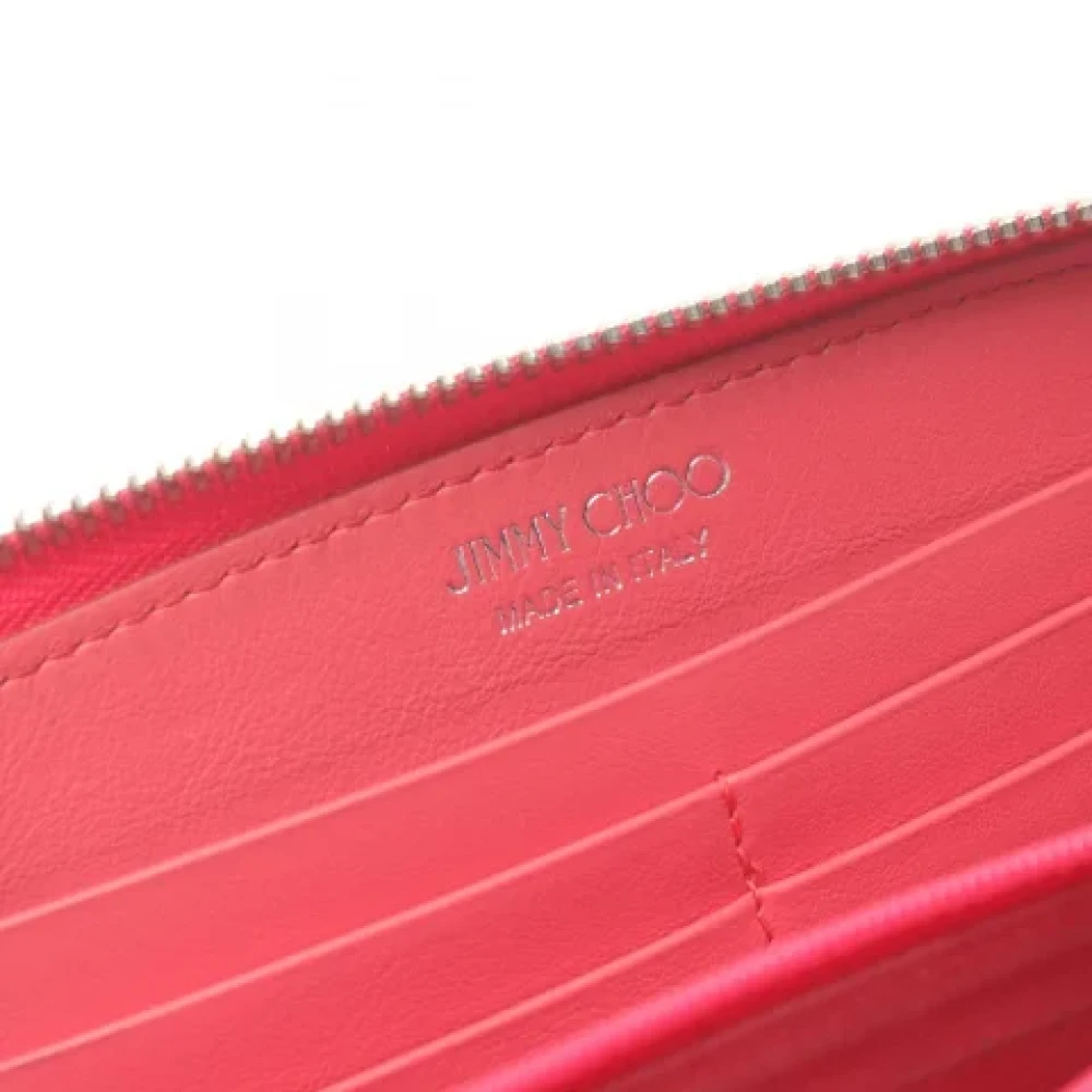 Jimmy Choo Pre-owned Leather wallets Pink Dames