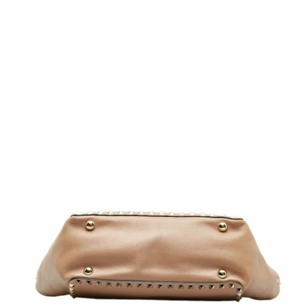 Valentino Vintage Pre-owned Leather shoulder-bags Beige Dames