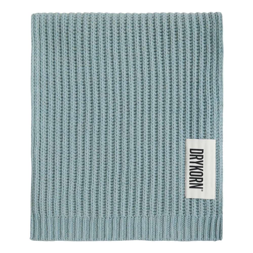 Drykorn Rib-Optiek Alpaca Mix Sjaal Lichtblauw Blue Unisex
