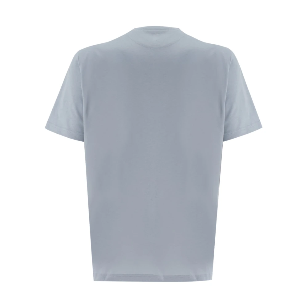 Eleventy Luxe Giza Katoenen Crewneck T-shirt Blue Heren