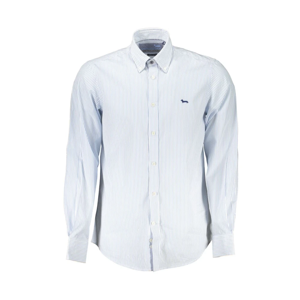 Harmont & Blaine Elegant gestreept button-down overhemd van katoen Blue Heren