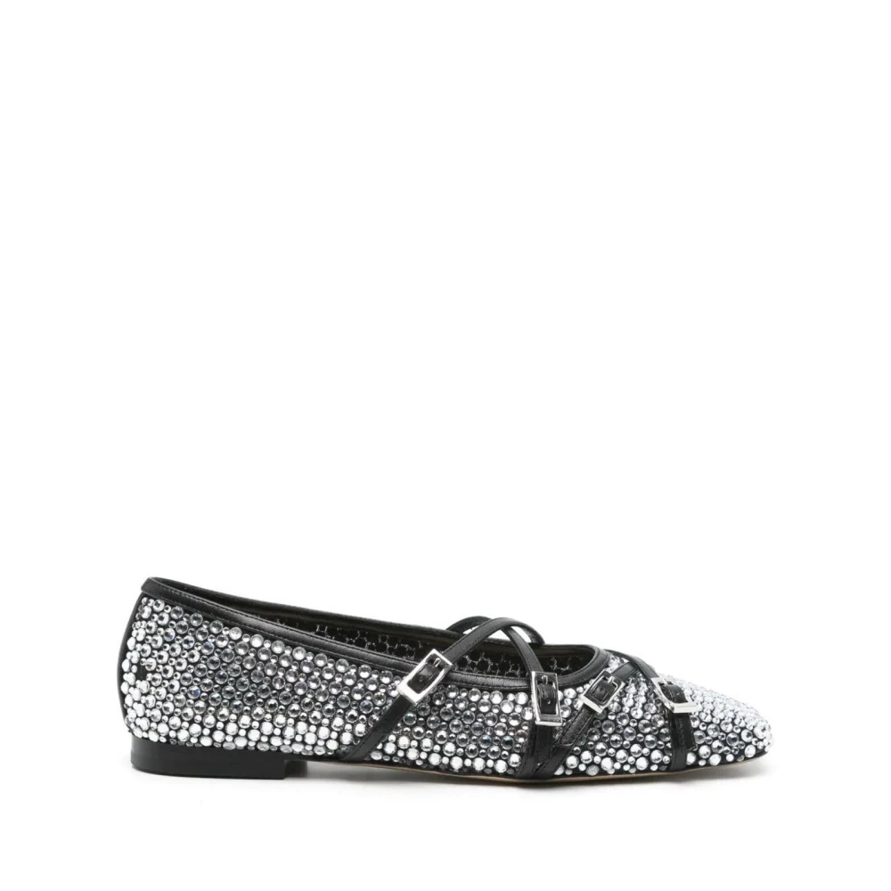 Mach & Mach Vrouw Grijs Crystal Net Ballerina Flats
