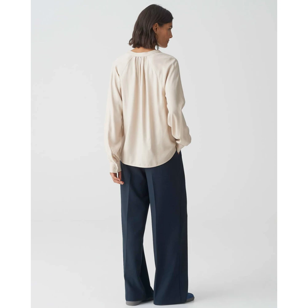 Opus Lange Mouw Blouse Felia Beige Dames