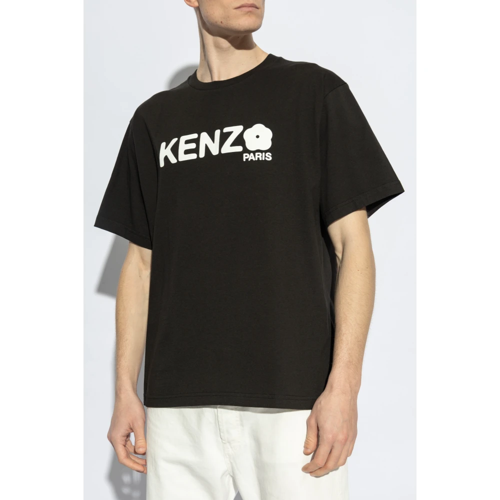 Kenzo T-shirt met bedrukt logo Black Heren