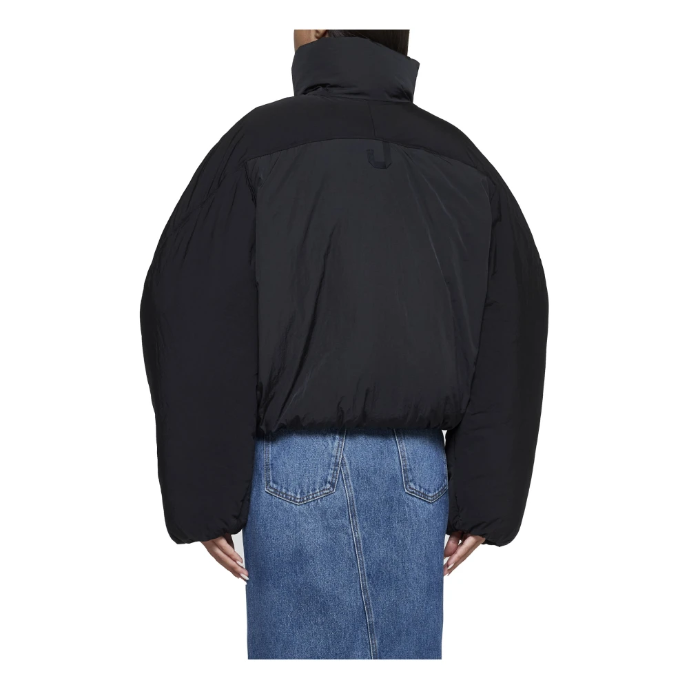 Jacquemus Korte Zwarte Gewatteerde Jas Black Dames