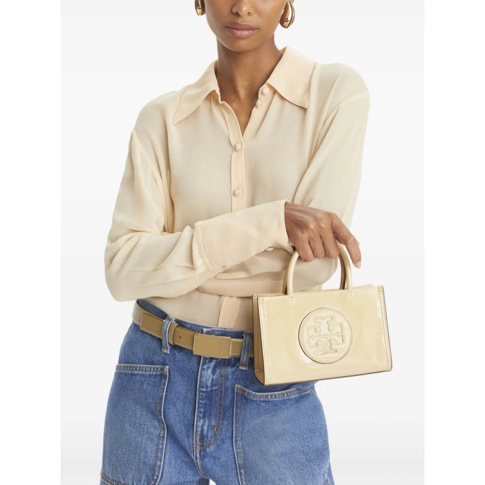 TORY BURCH Bio-Tex™ Crème Schoudertas Beige Dames