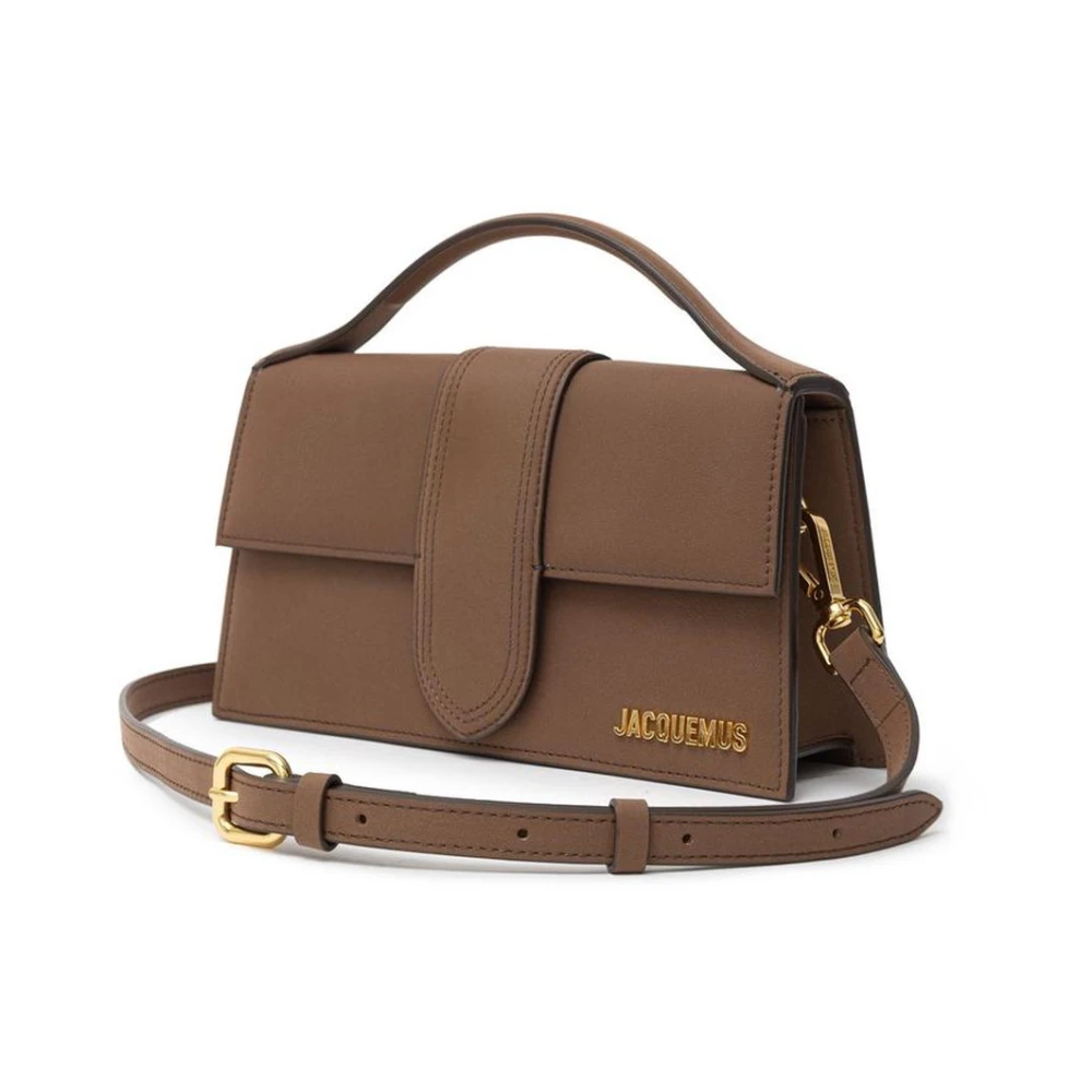 Jacquemus Bruin lederen handtas met bovenhandvat Brown Dames