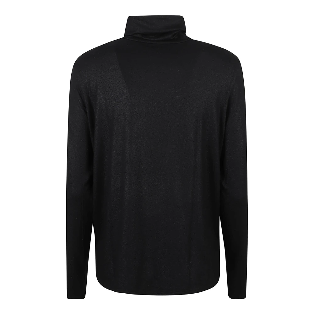majestic filatures Elegante Viscose T-shirts en Polos Black Dames