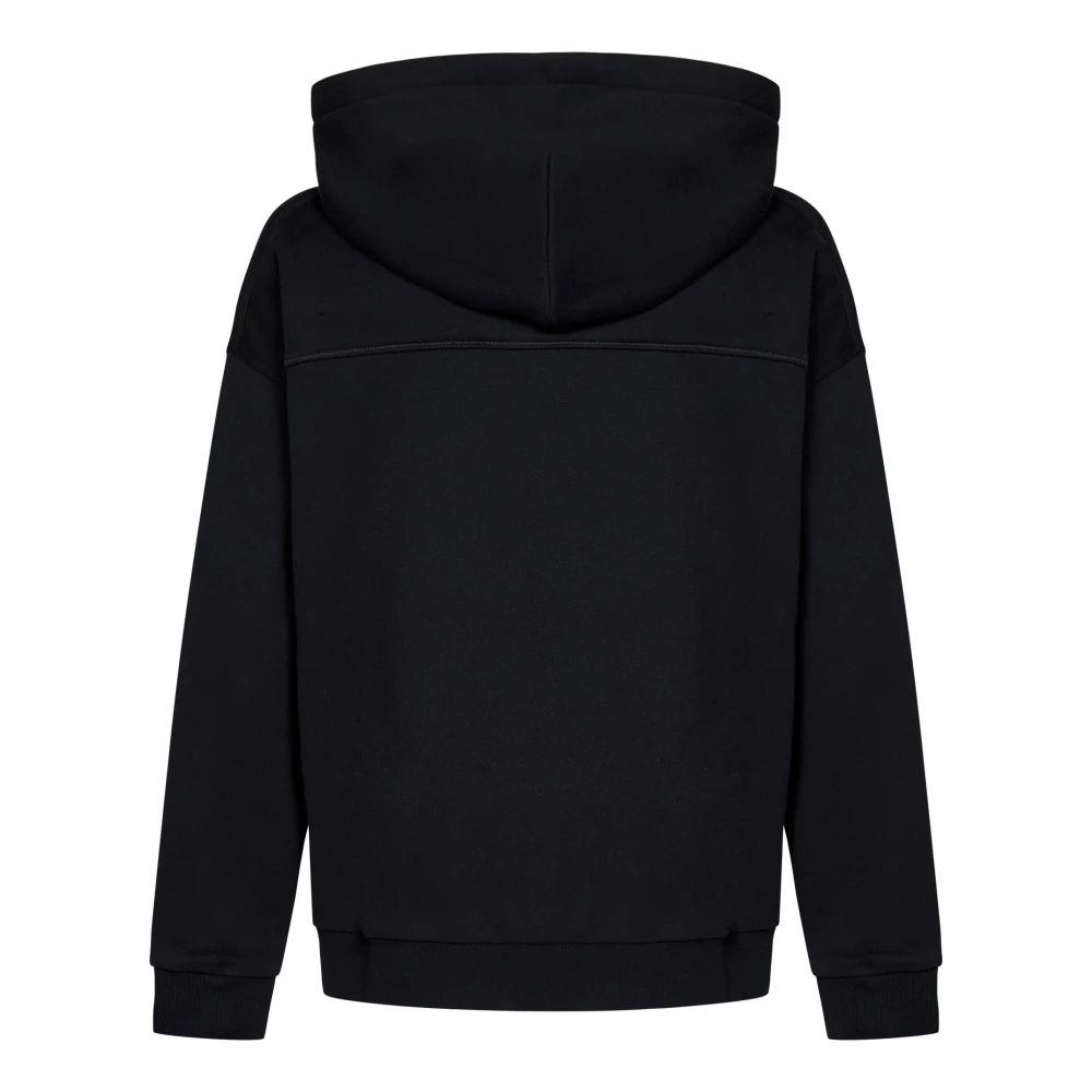 Ermenegildo Zegna Zwarte hoodie met logoborduursel Black Heren