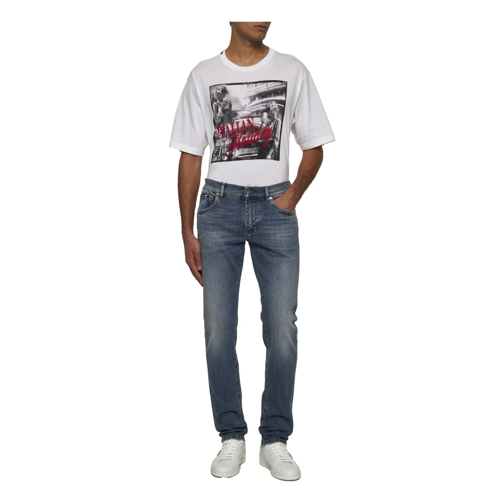 Dolce & Gabbana Blauwe Skinny Fit Jeans Blue Heren