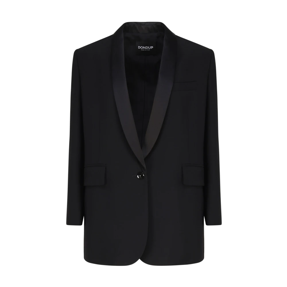 Dondup Black Wool Single-Breasted Blazer - Female - Blazers - Xs - Jackets