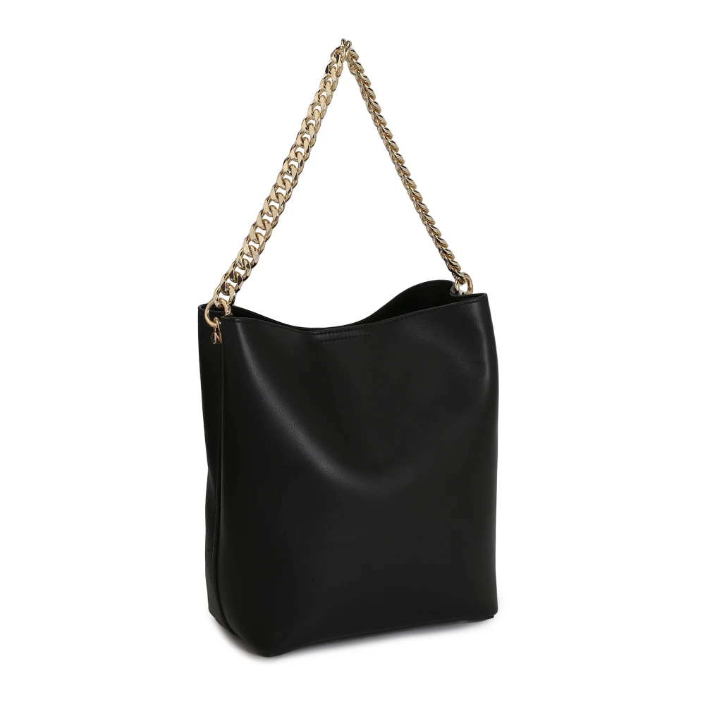 Kazar Elegante leren tas met ketting Black Dames