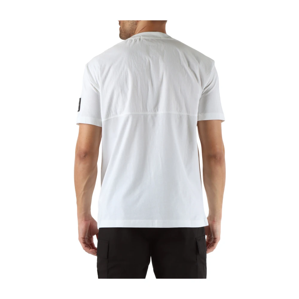 Calvin Klein Jeans Katoenen T-shirt met Voorzak White Heren