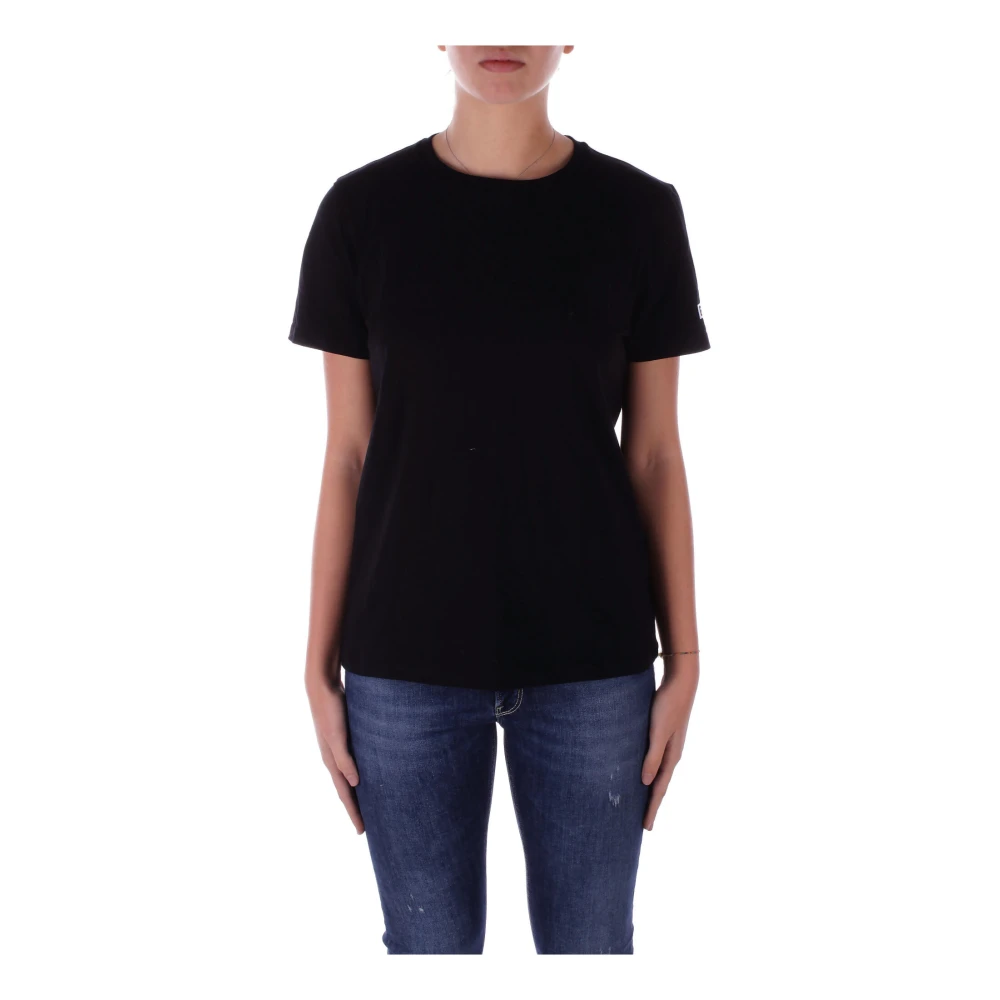 Gcds Zwart Logo Voorkant T-shirt Black Dames