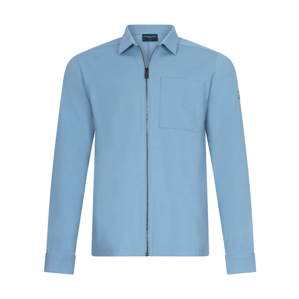 Cavallaro Stijlvolle Overshirt Zengio Blue Heren
