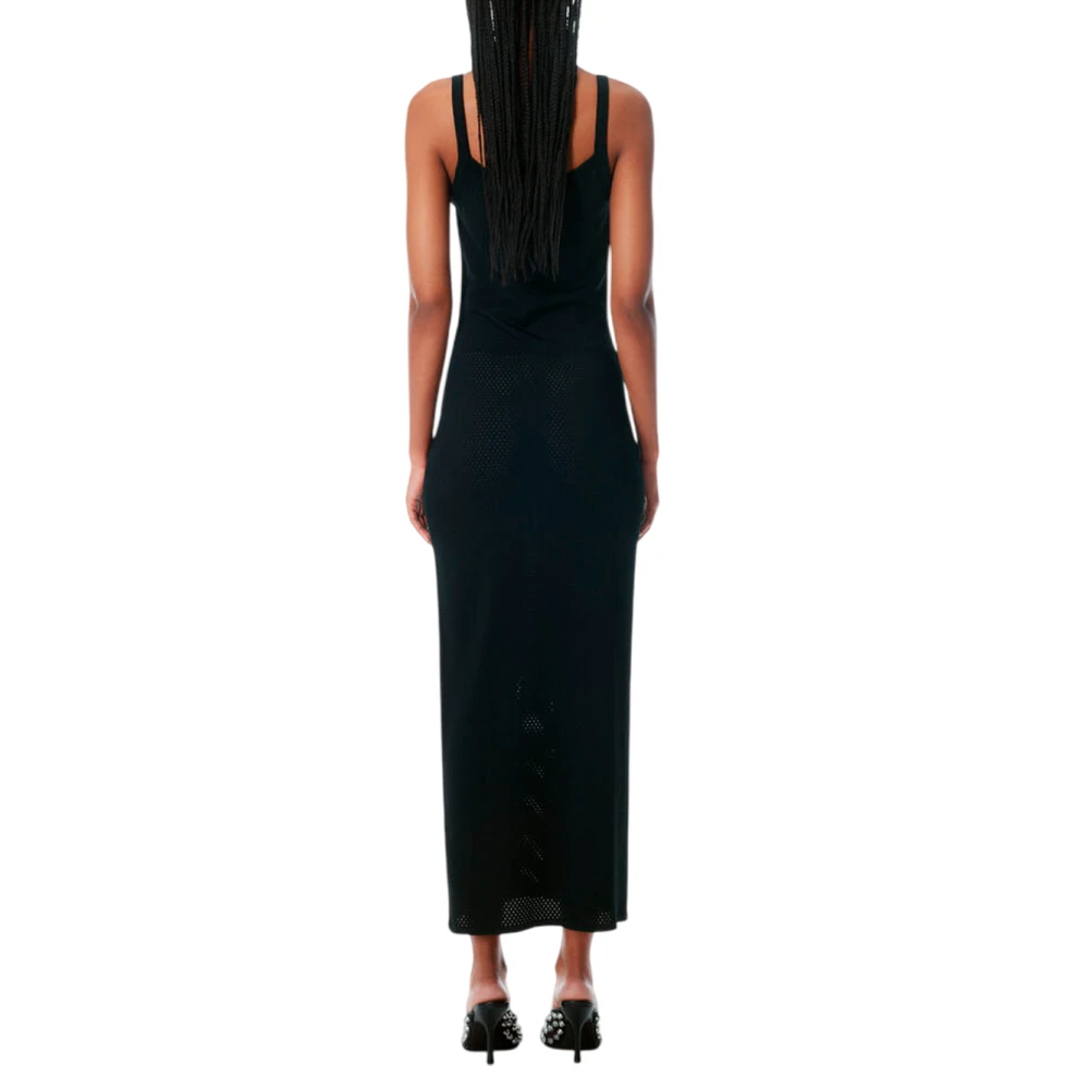 alexander wang Mesh Street Style Zwarte Jurk Black Dames